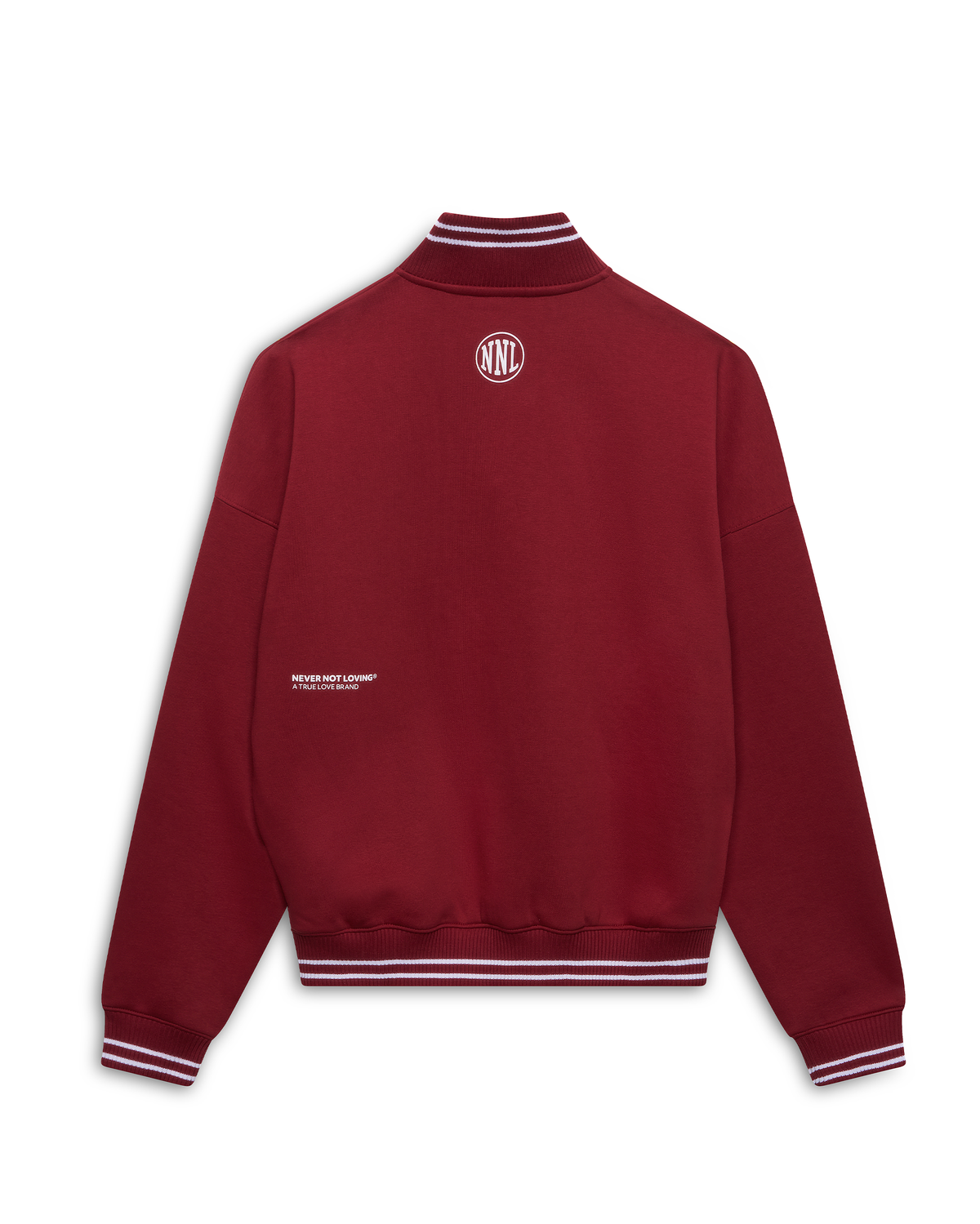 UNIVERSITY HALF ZIP SWEATER BORDEAUX