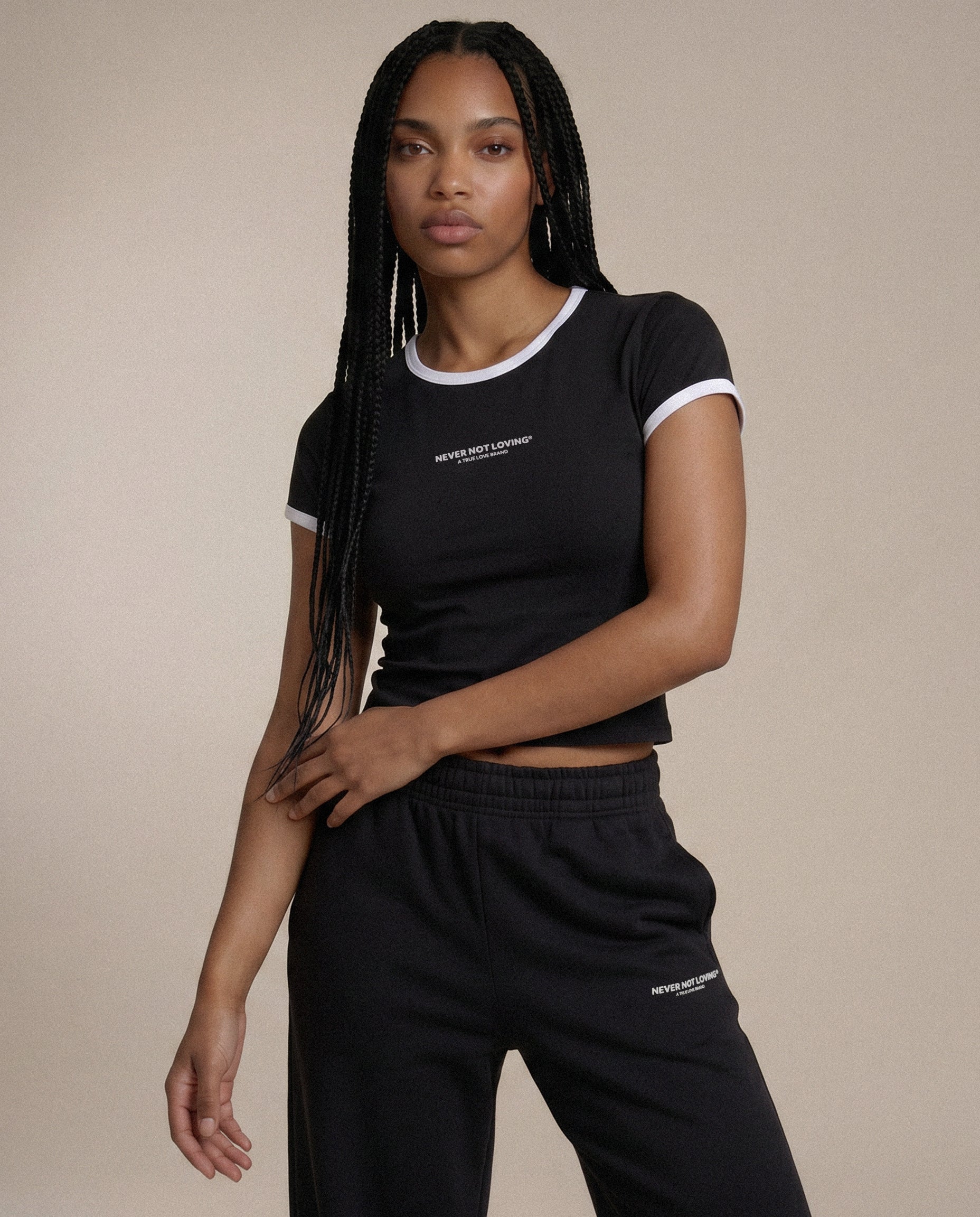CROPPED T-SHIRT BLACK