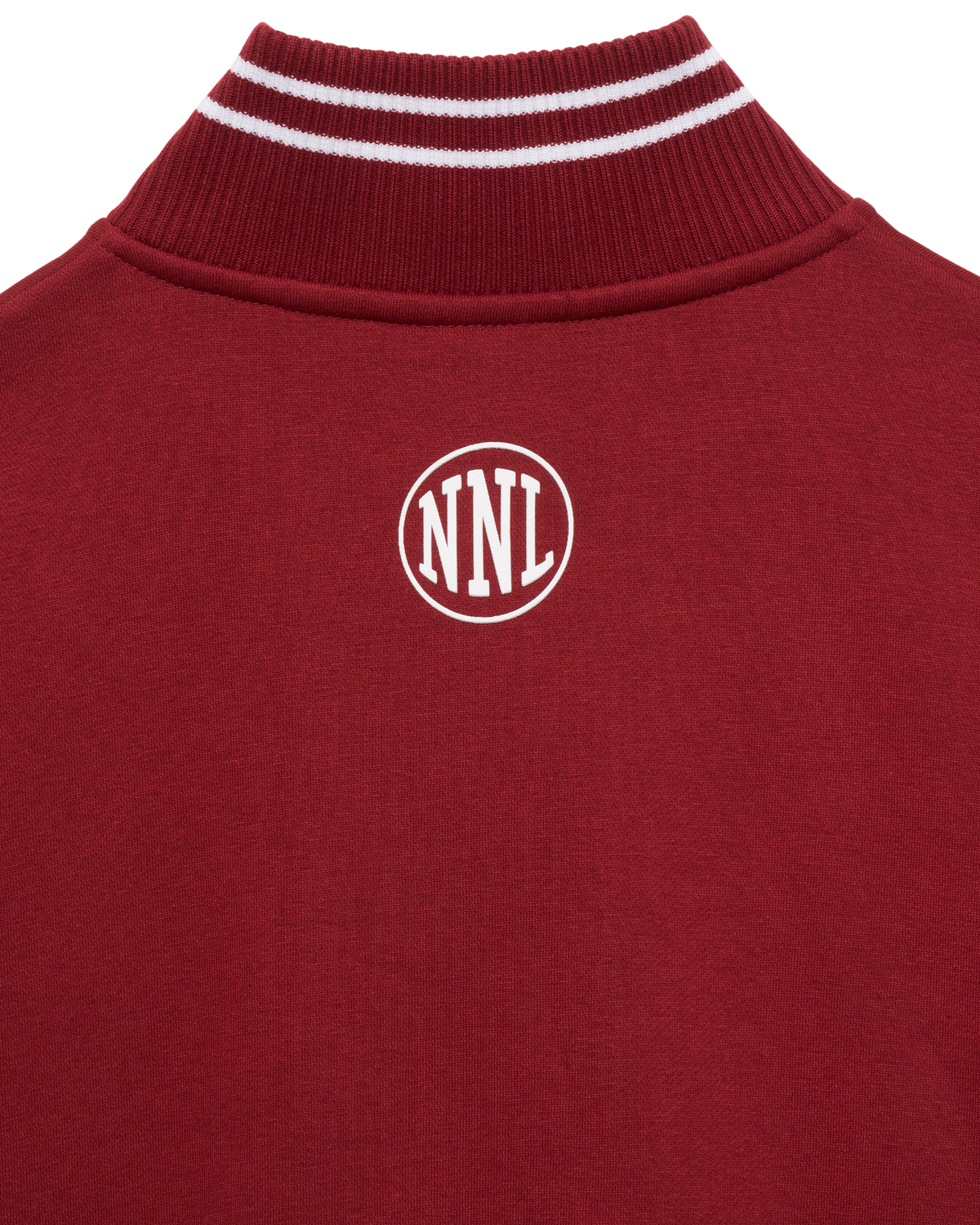 UNIVERSITY HALF ZIP SWEATER BORDEAUX