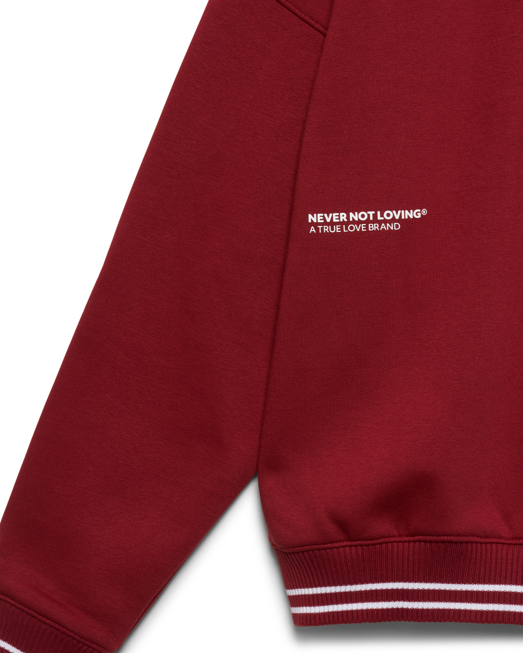 UNIVERSITY HALF ZIP SWEATER BORDEAUX