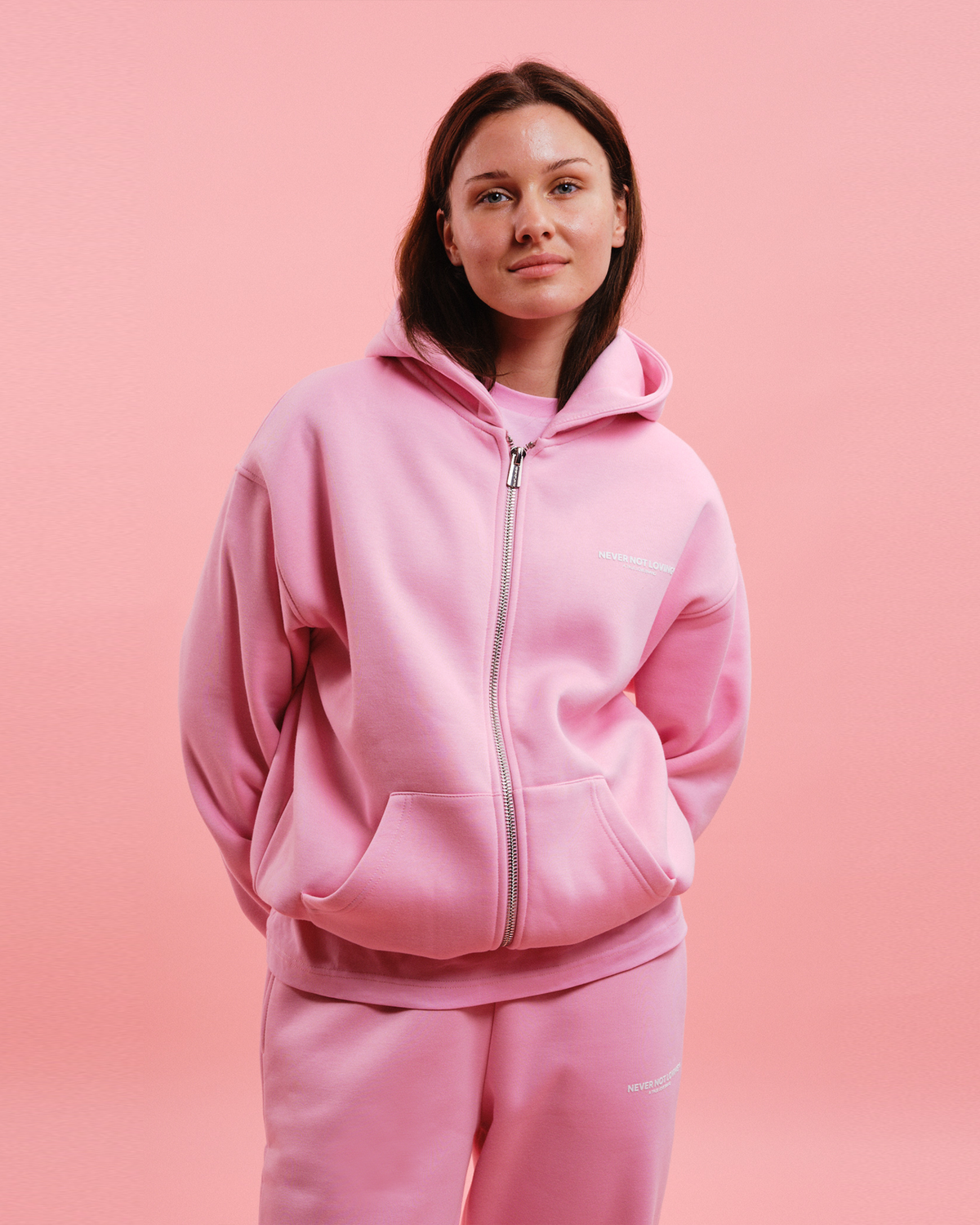 GLINT SWEAT JACKET PINK BLOSSOM