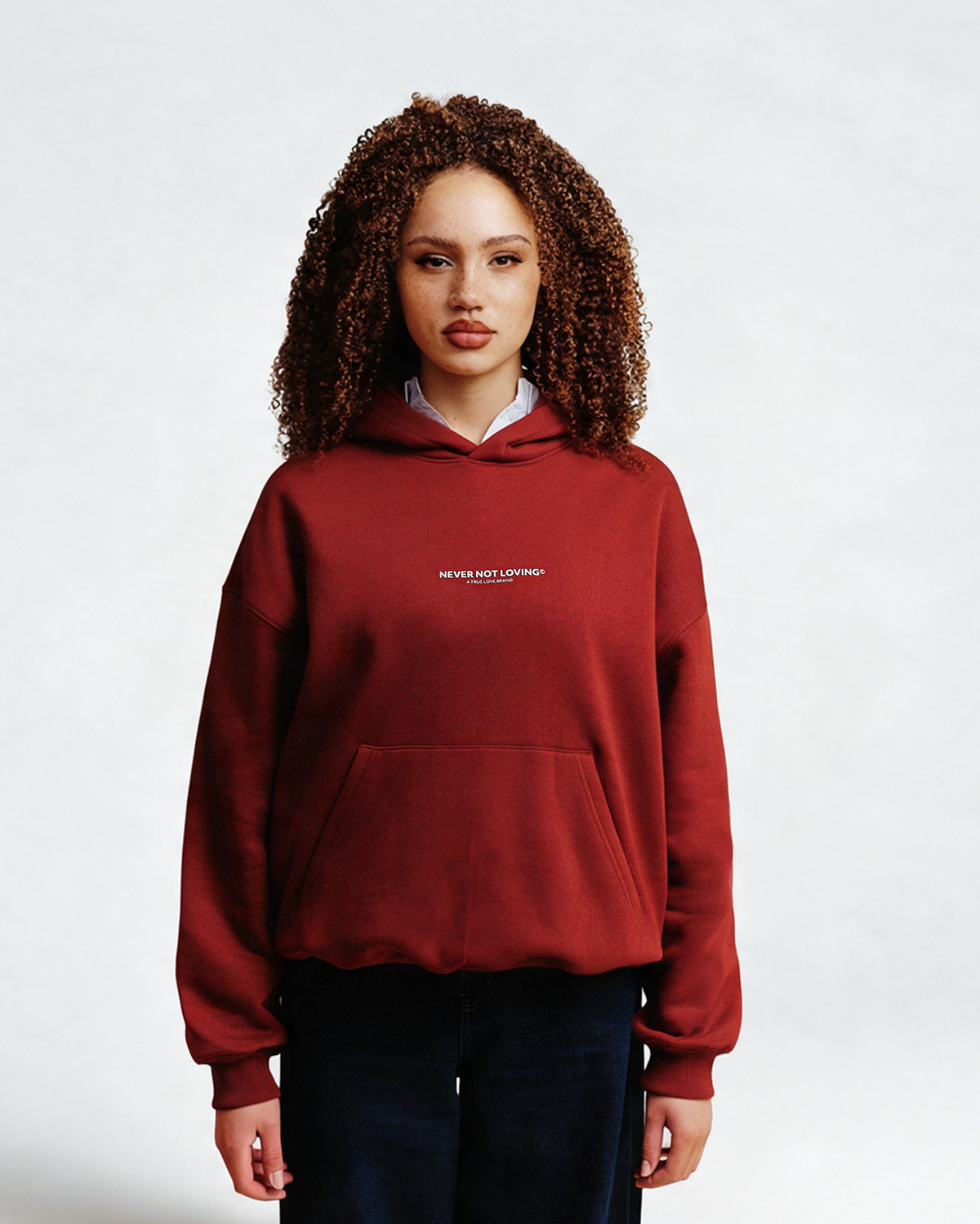 NNL HEART HOODIE BORDEAUX