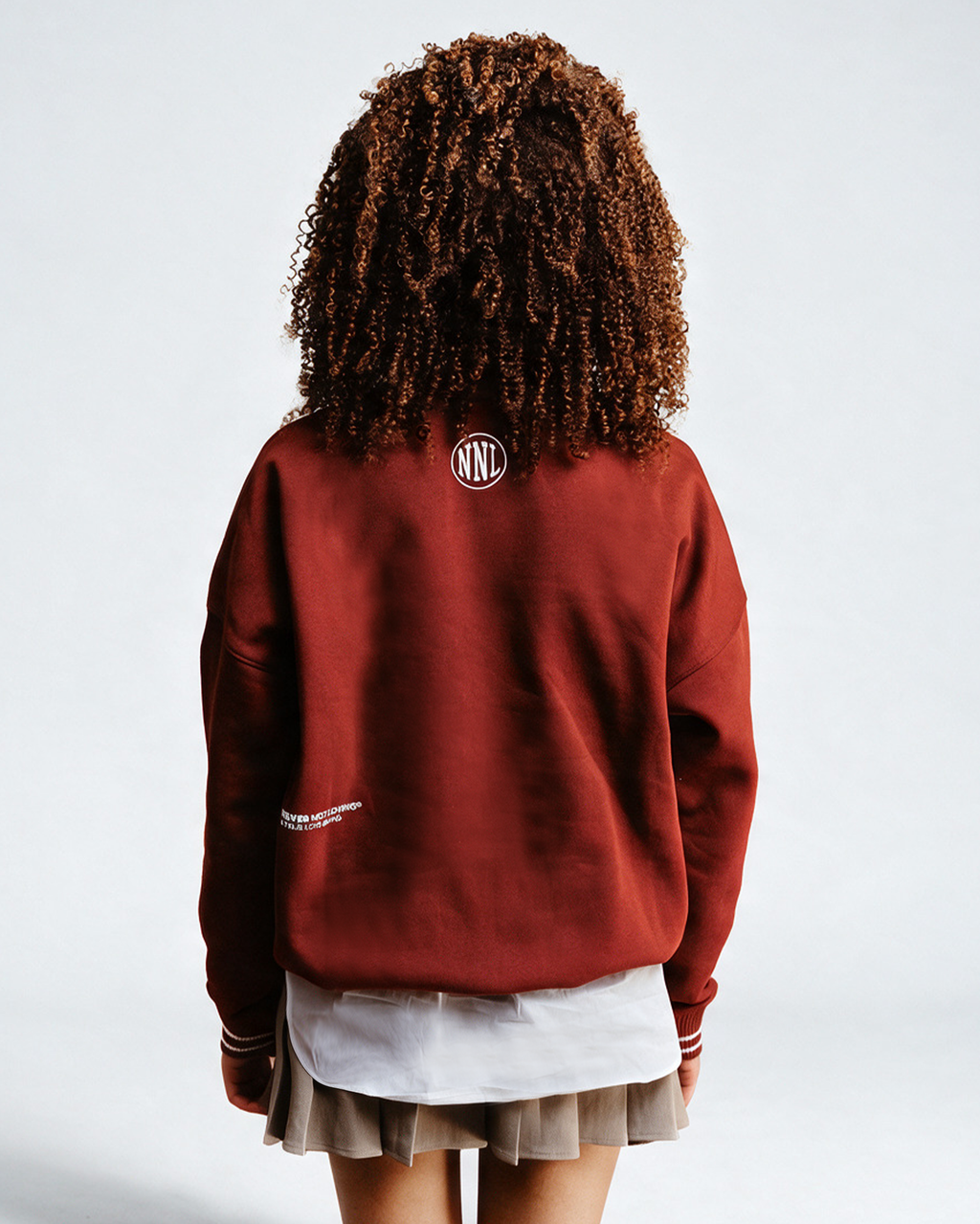 UNIVERSITY HALF ZIP SWEATER BORDEAUX
