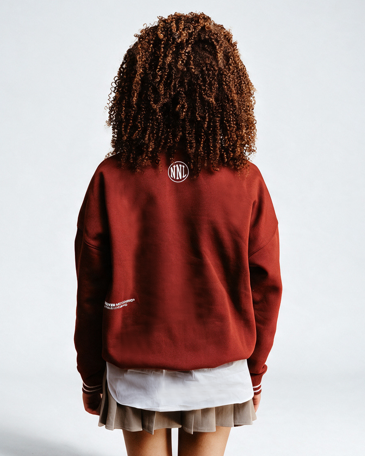UNIVERSITY HALF ZIP SWEATER BORDEAUX