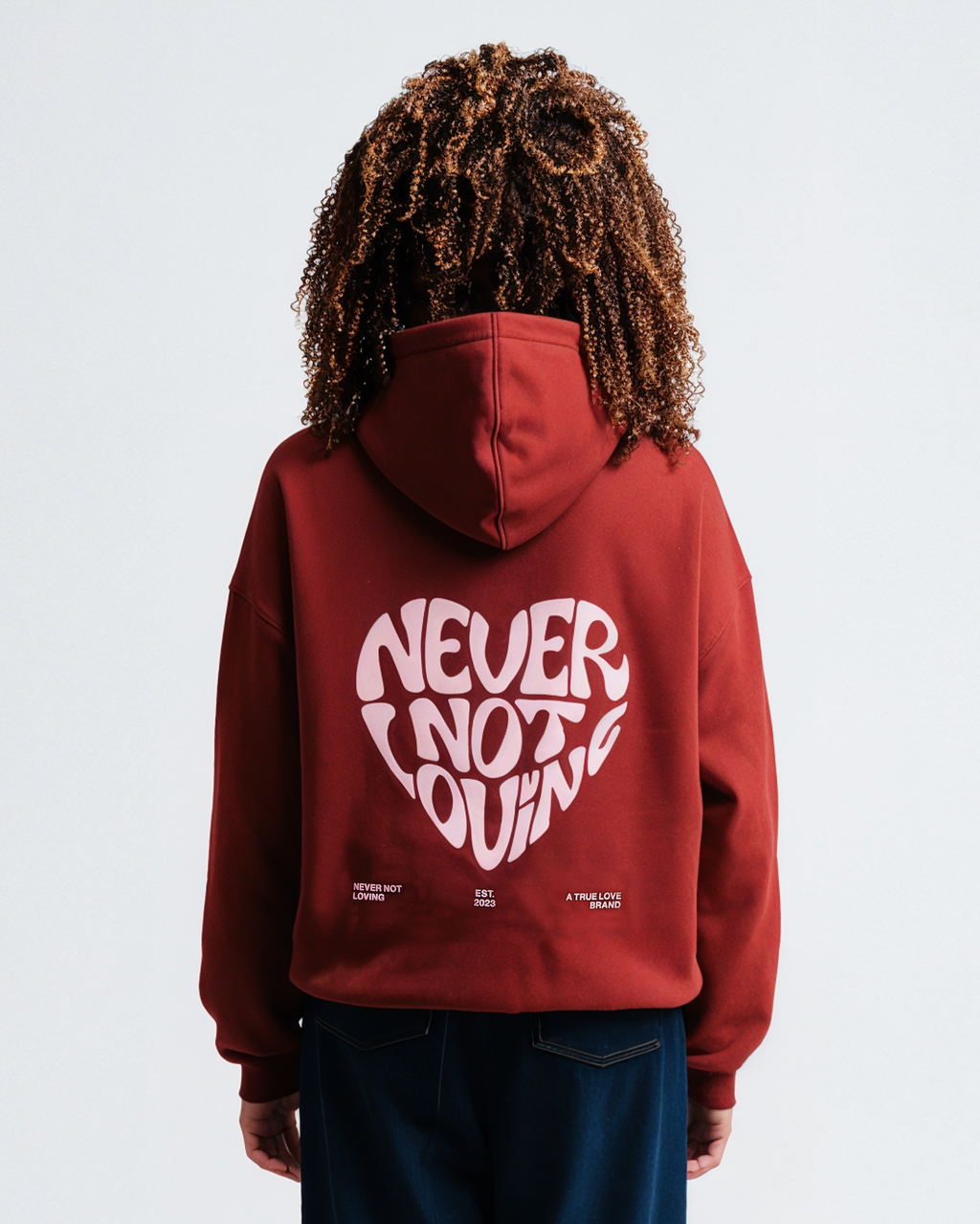 NNL HEART HOODIE BORDEAUX