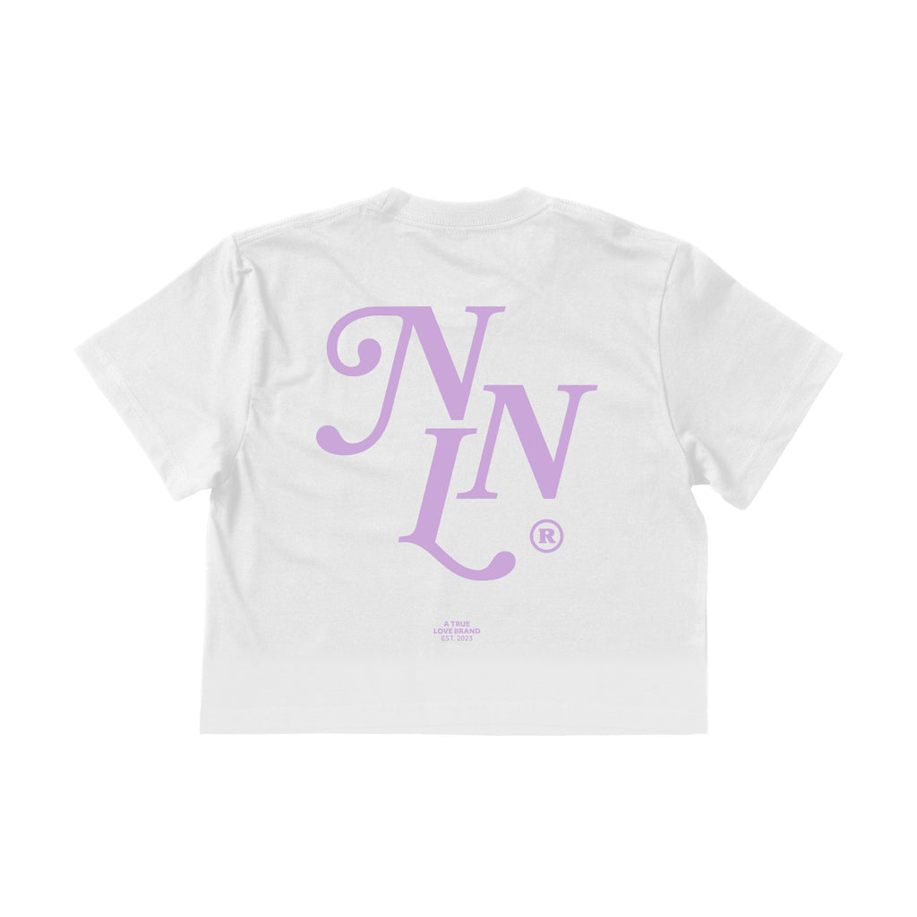 NNL Letter Crop Top White