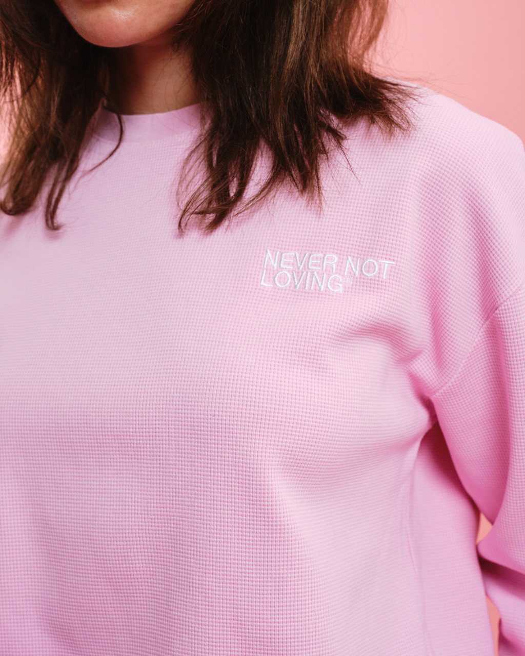 WAFFLE LONGSLEEVE PINK BLOSSOM