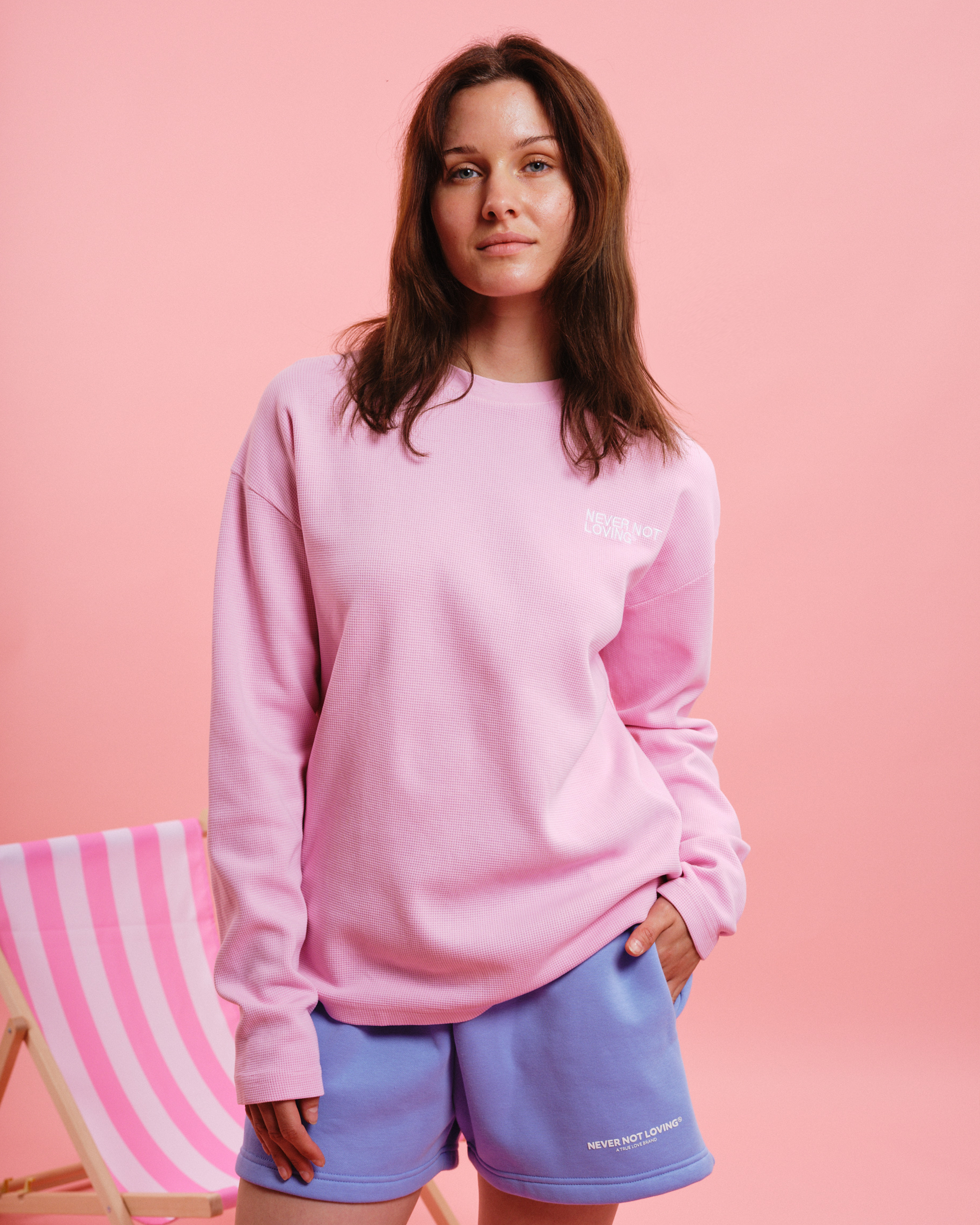 WAFFLE LONGSLEEVE PINK BLOSSOM