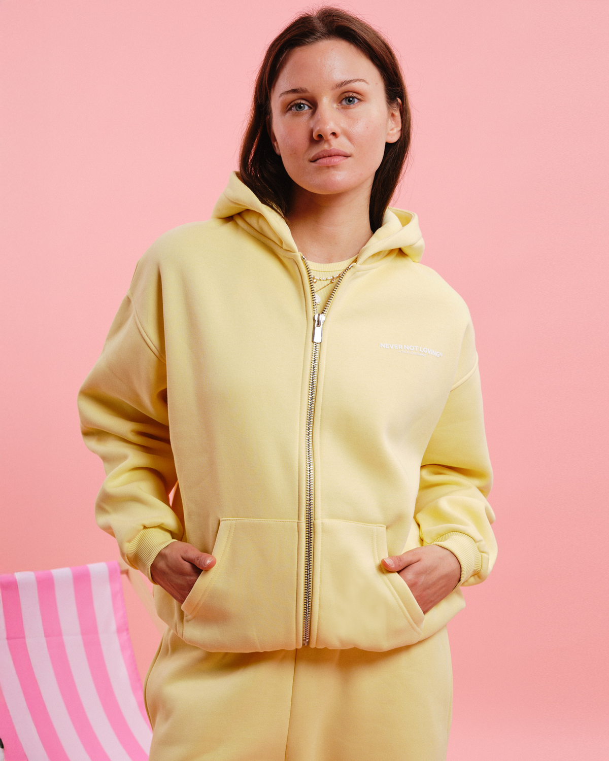 GLINT SWEAT JACKET BUZZING YELLOW